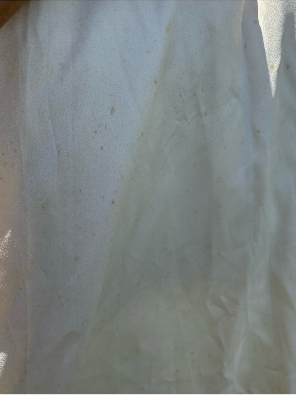 Sheer Lace-Trim Maxi Dress in Cream with Tie Waist Vintage 1970s - Picture 12 of 12